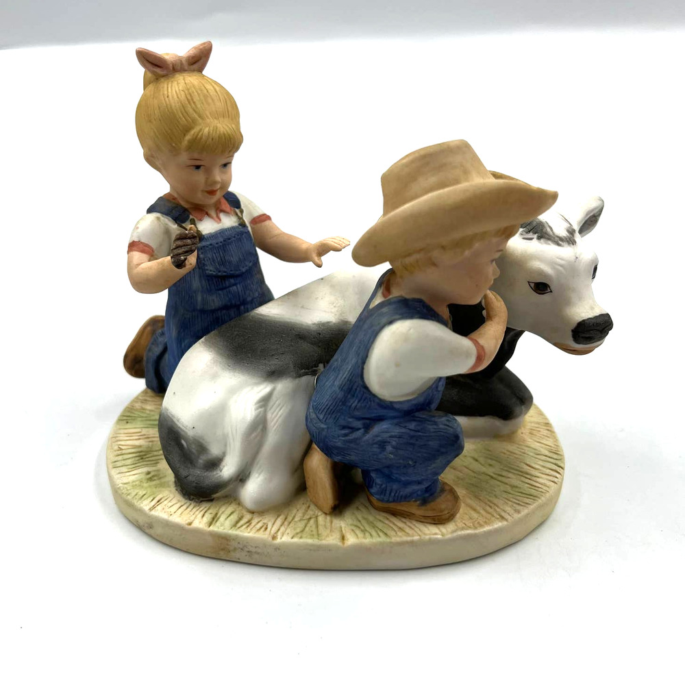 Homco Vintage Denim‎ Days #8878 The New Calf Collectable Figurine 5 Inch